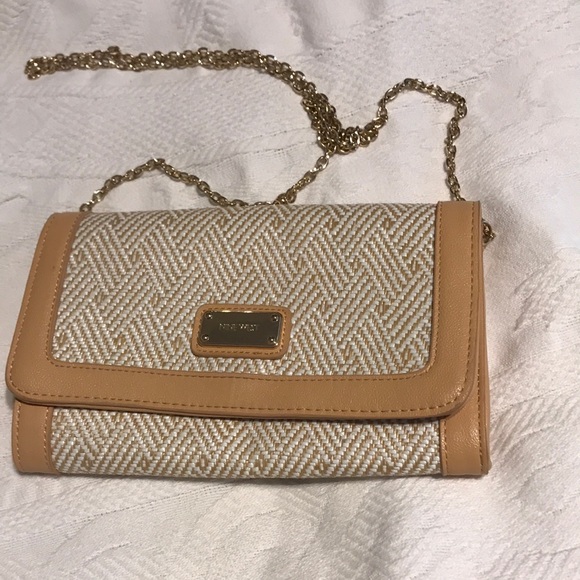 Nine West Brown and Gold Chain Purse - Picture 1 of 2